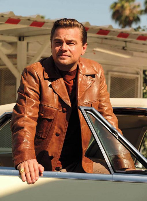 Once Upon A Time Leonardo DiCaprio Brown Leather Jacket Max Jackets