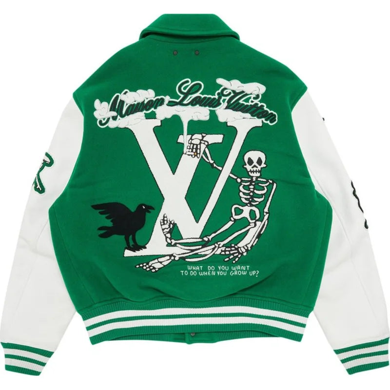 Louis Vuitton Skully Varsity Jacket Louis Vuitton Skully Varsity Jacket Vintage Jacket