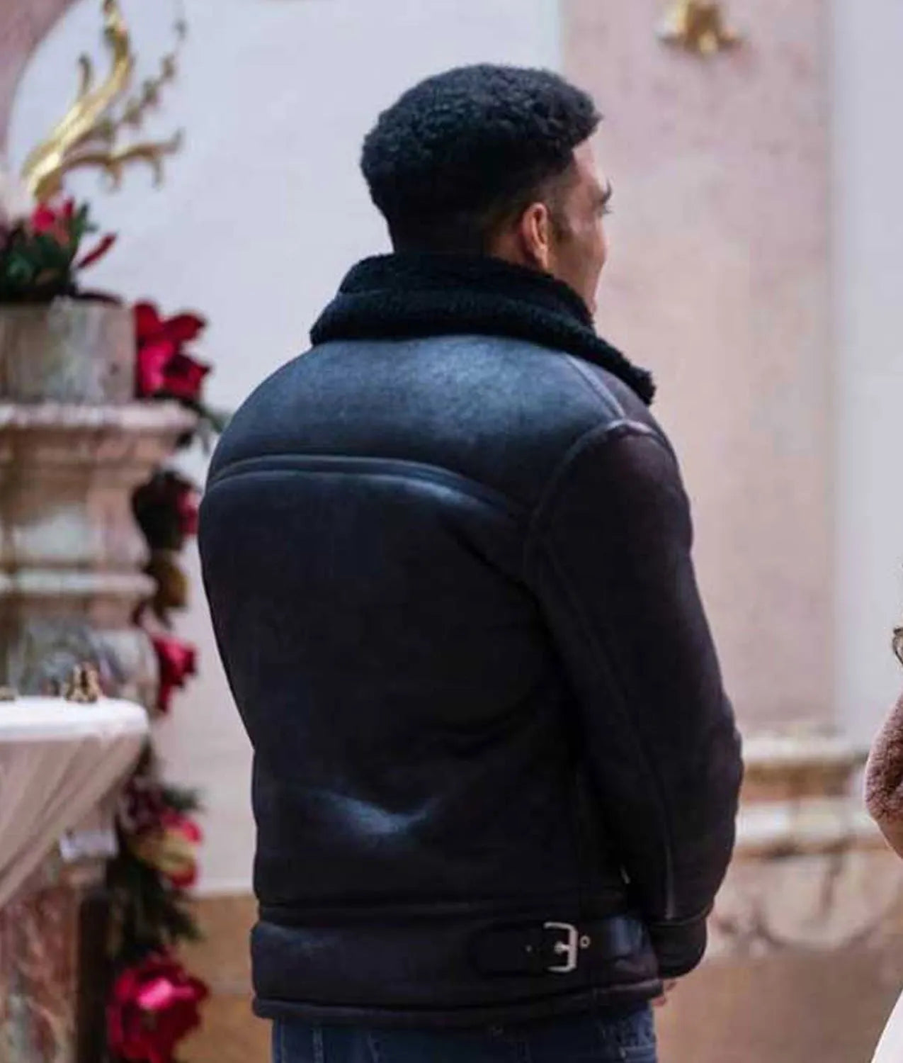 12 Dates of Christmas Chad Savage Shearling Leather Jacket 12 Dates of Christmas Chad Savage Shearling Leather Jacket Max Jackets