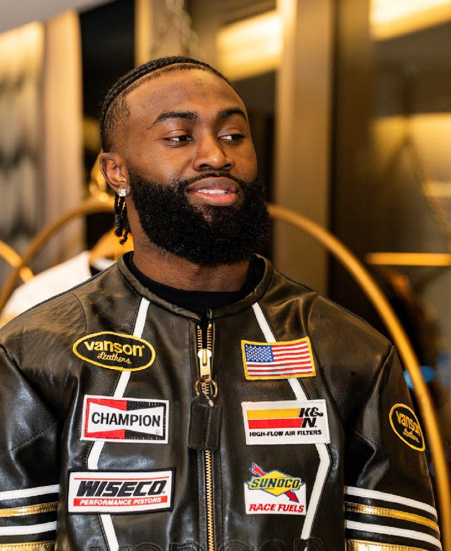 7uice x Vanson Gold Leather Jacket 7uice x Vanson Gold Leather Jacket Max Jackets