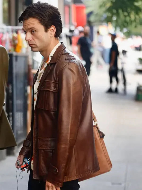 A Different Man Sebastian Stan Brown Leather Jacket A Different Man Sebastian Stan Brown Leather Jacket Max Jackets