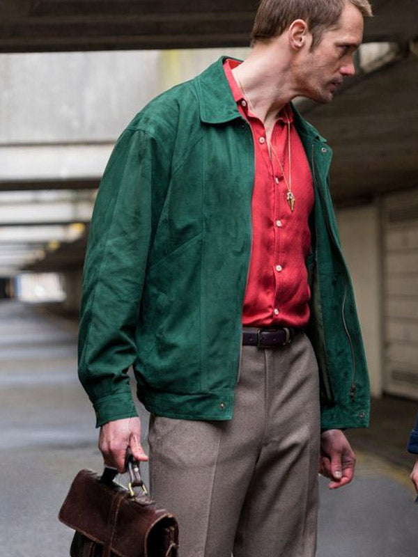 Alexander Skarsgård TV Series The Little Drummer Girl Suede Leather Jacket Alexander Skarsgård TV Series The Little Drummer Girl Suede Leather Jacket Max Jackets