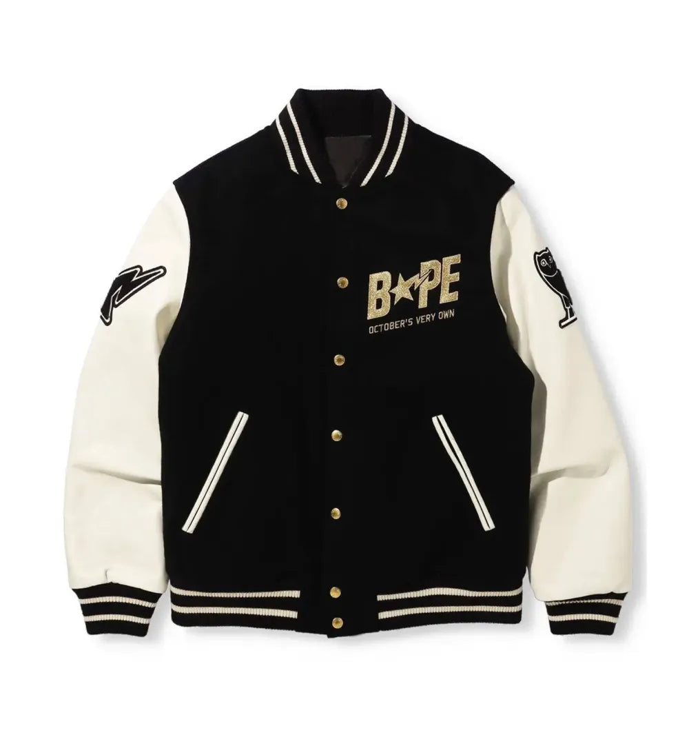 Bape OVO Varsity Jacket Bape OVO Varsity Jacket Max Jackets