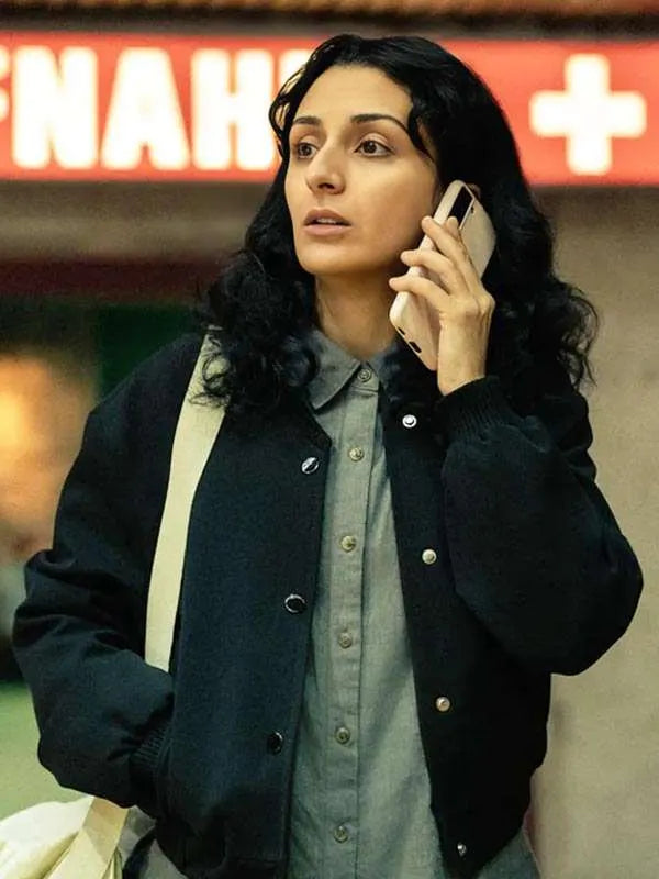 Berlin ER 2025 Dr. Emina Ertan Black Bomber Jacket Berlin ER 2025 Dr. Emina Ertan Black Bomber Jacket Max Jackets