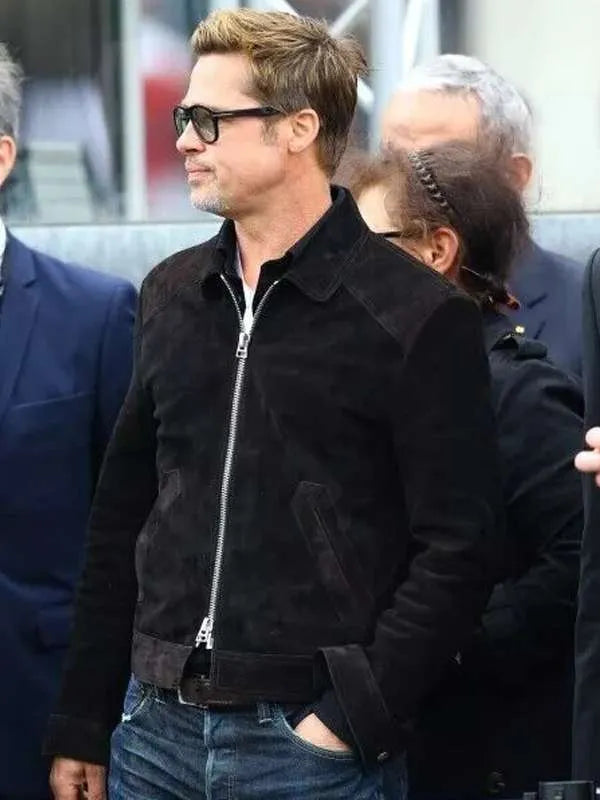 Brad Pitt F1 2025 Black Suede Leather Jacket Brad Pitt F1 2025 Black Suede Leather Jacket Max Jackets