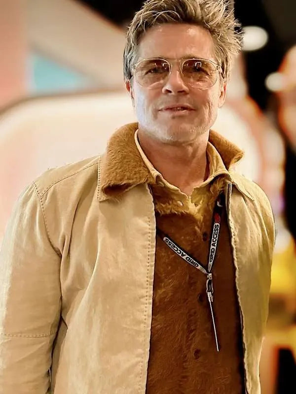 Brad Pitt F1 Movie Premiere Yellow Cotton Jacket Max Jackets
