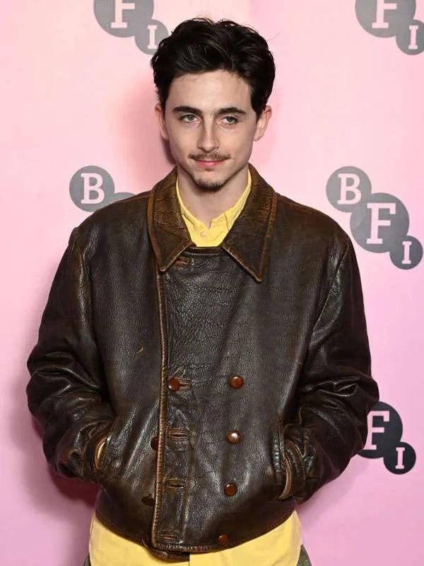 Timothee Chalamet BFI Brown Leather Jacket Timothee Chalamet BFI Brown Leather Jacket Max Jackets