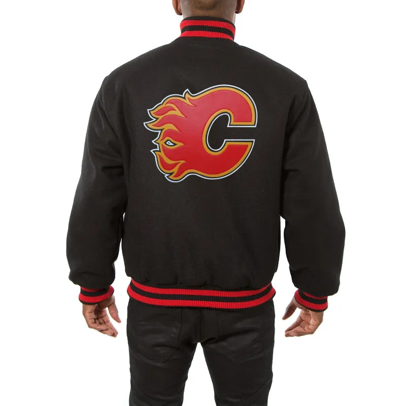Calgary Flames Wool Varsity Jacket