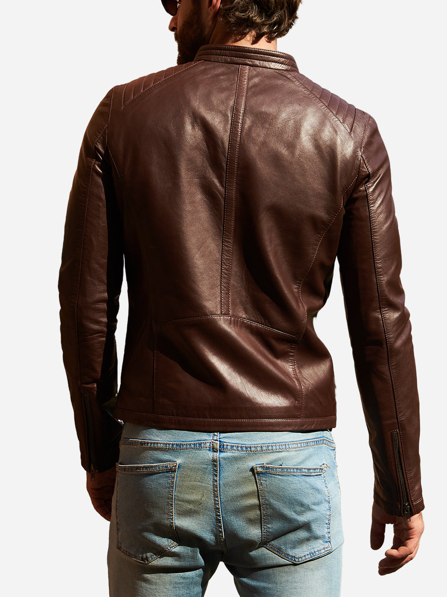 Jackson Casual Brown Leather Motorcycle Jacket Jackson Casual Brown Leather Motorcycle Jacket Max Jackets
