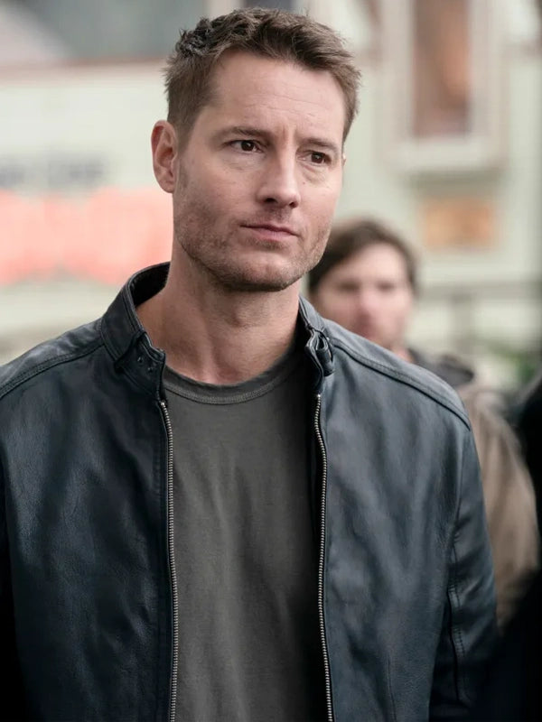 Justin Hartley Tracker S01 Colter Shaw Black Leather Jacket Tracker 2024 Colter Shaw Leather Jacket Max Jackets