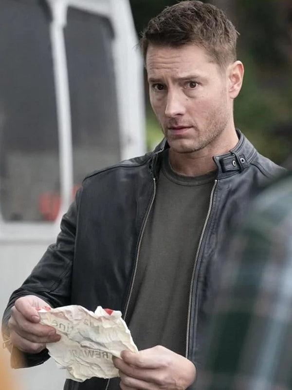 Justin Hartley Tracker S01 Colter Shaw Black Leather Jacket Tracker 2024 Colter Shaw Leather Jacket Max Jackets