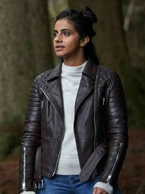 Doctor Who Mandip Gill Biker Jacket Doctor Who Mandip Gill Biker Jacket Max Jackets
