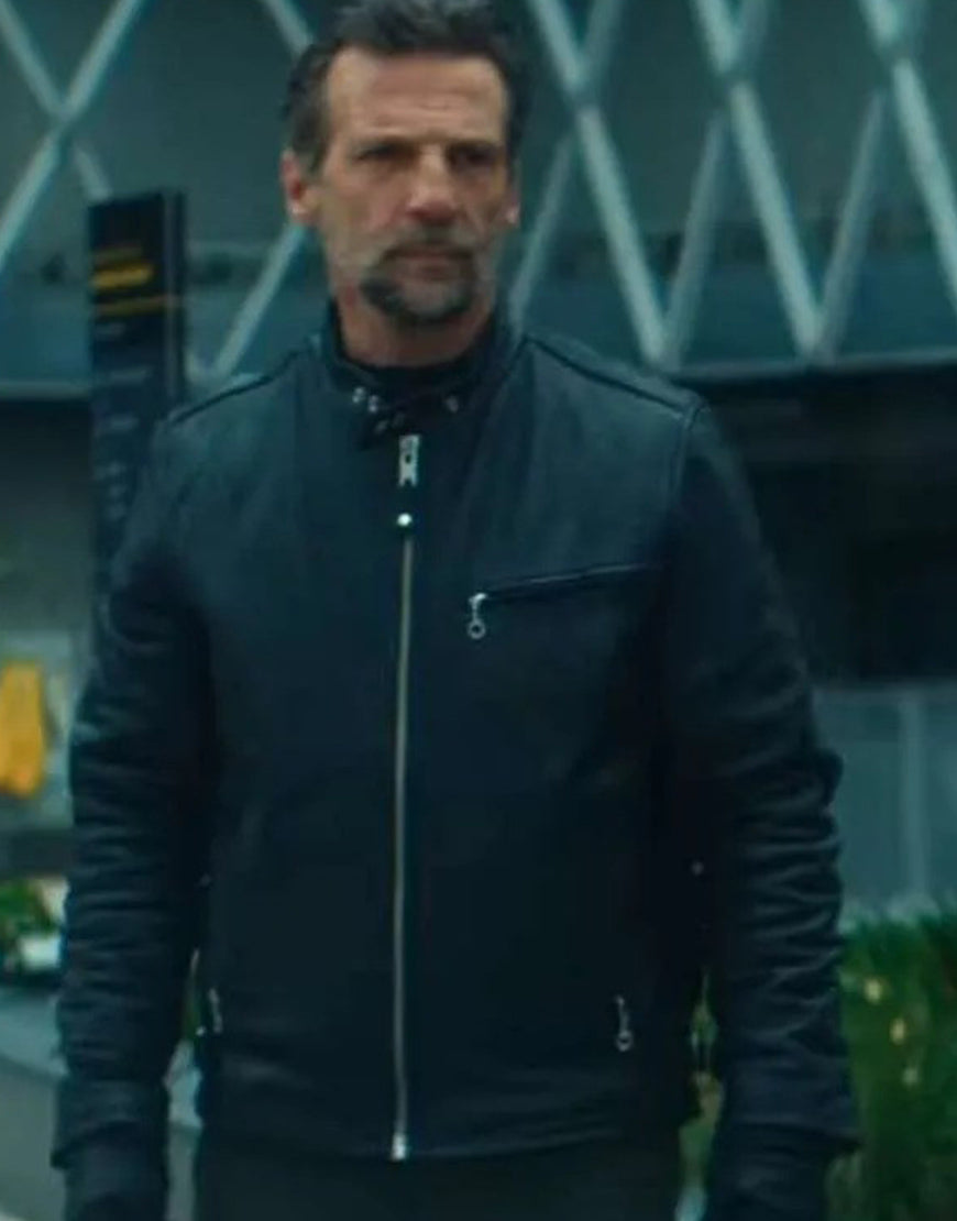 Furies 2024 Mathieu Kassovitz Black Leather Jacket Max Jackets