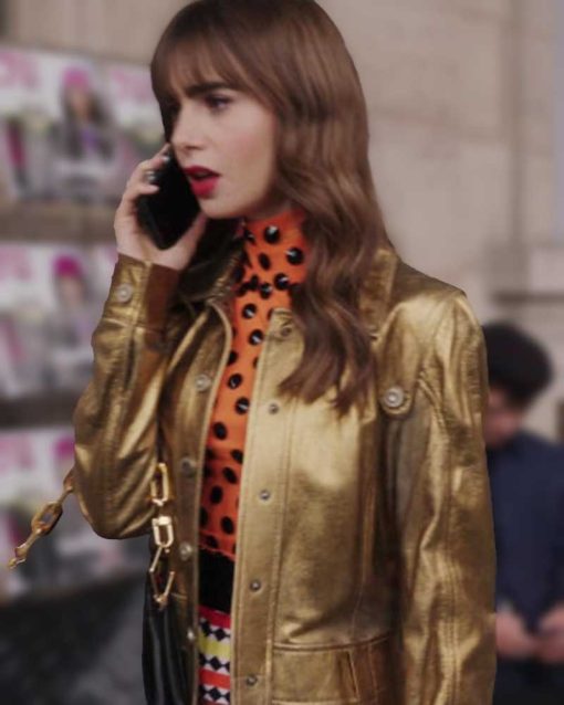 Emily in Paris Season 03 Lily Collins Golden Coat