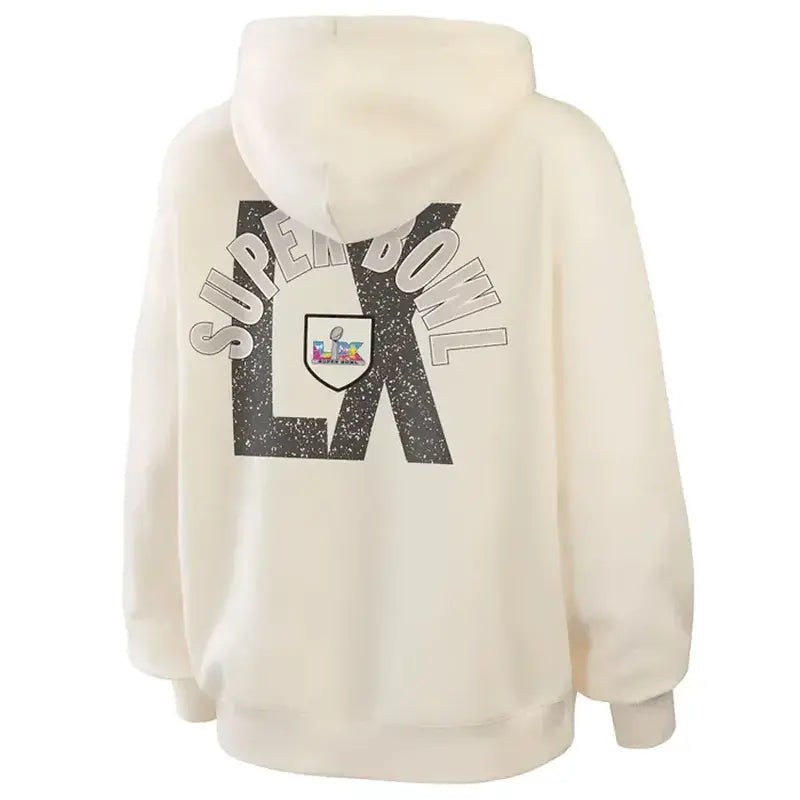 Erin Andrews Super Bowl LX Beige Hooded Jacket
