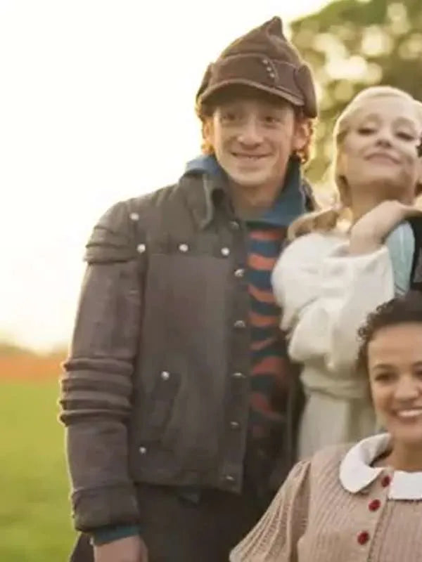 Ethan Slater Wicked 2024 Black Leather Jacket Max Jackets