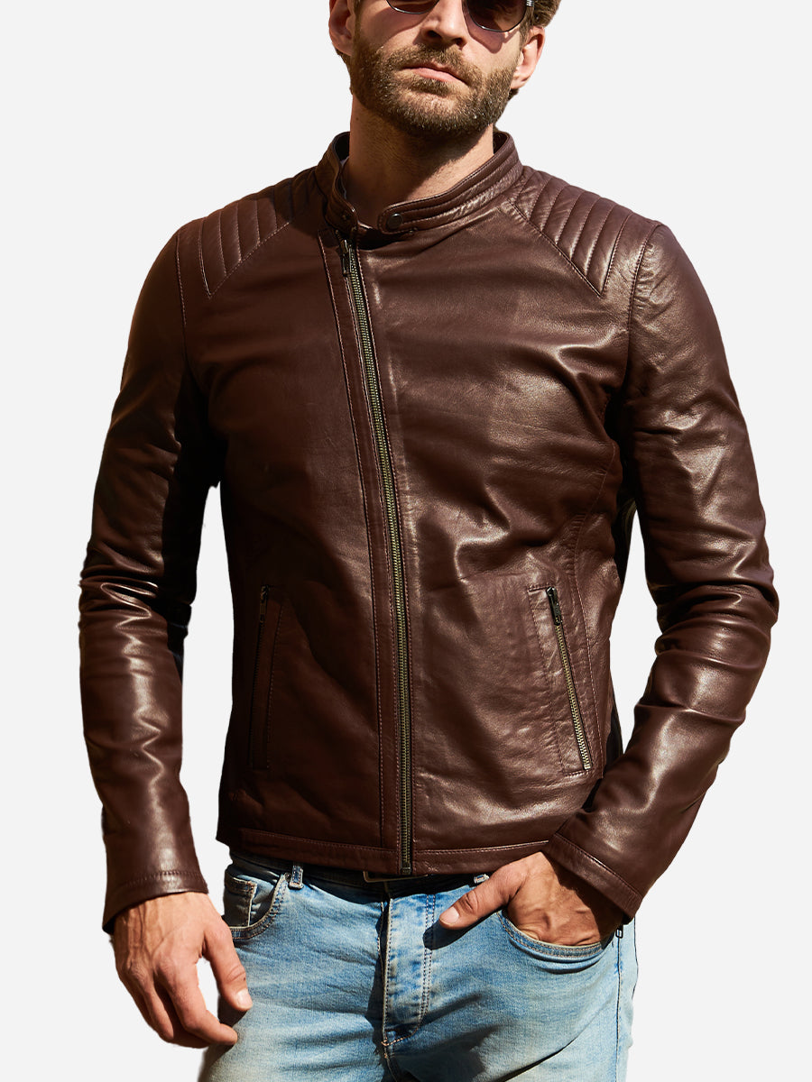 Jackson Casual Brown Leather Motorcycle Jacket Jackson Casual Brown Leather Motorcycle Jacket Max Jackets