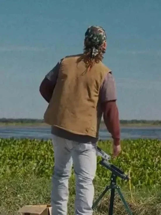 Glen Powell Hit Man Brown Vest Glen Powell Hit Man Brown Vest Max Jackets