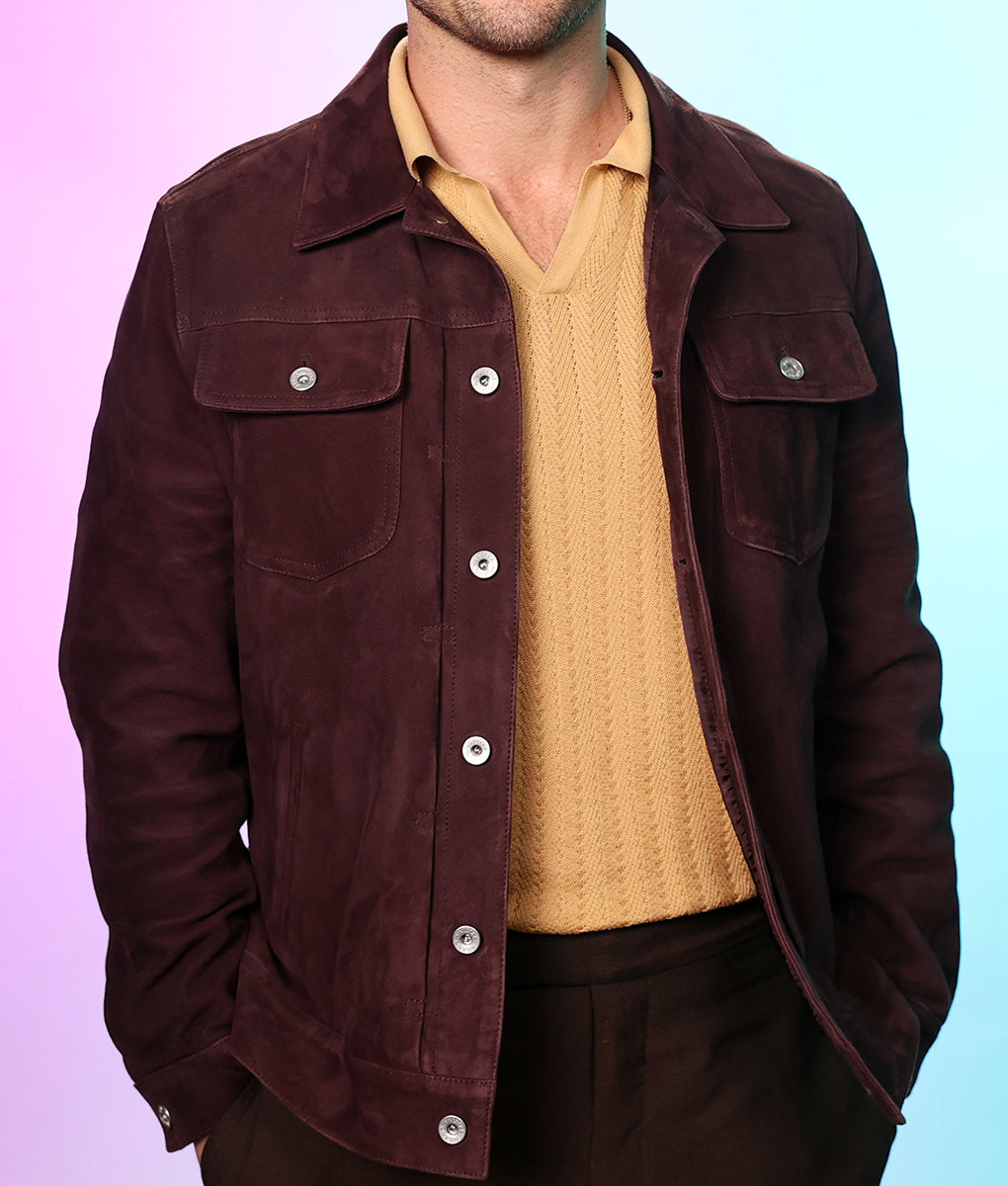 Glen Powell Hit Man 2024 Maroon Jacket Glen Powell Hit Man 2024 Maroon Jacket Max Jackets