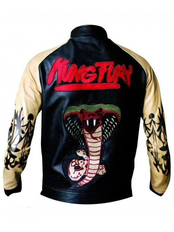 KUNG FURY COBRA BOMBER LEATHER JACKET KUNG FURY COBRA BOMBER LEATHER JACKET Max Jackets