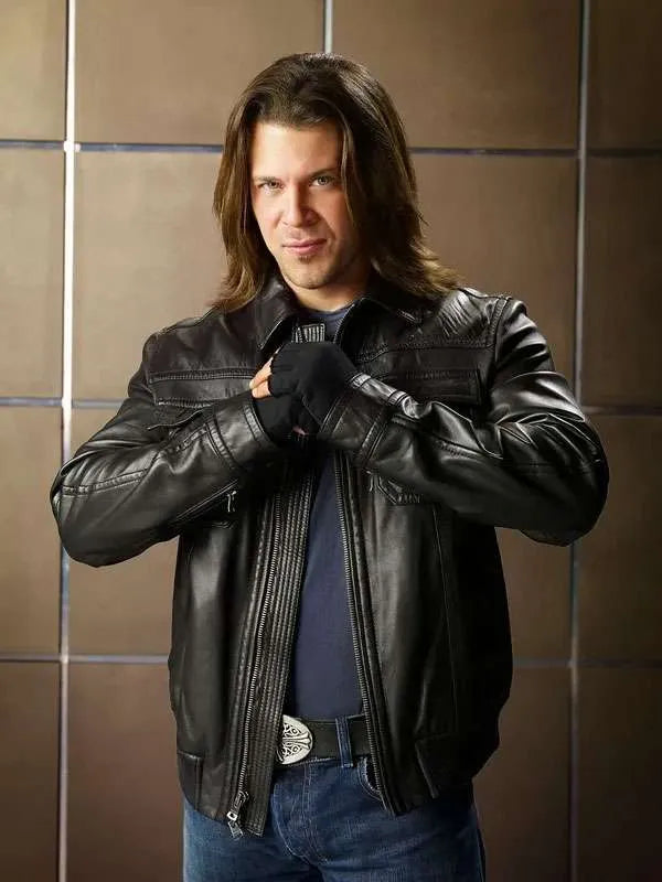 Eliot Spencer Leverage Redemption Black Leather Jacket Eliot Spencer Leverage Redemption Black Leather Jacket Max Jackets