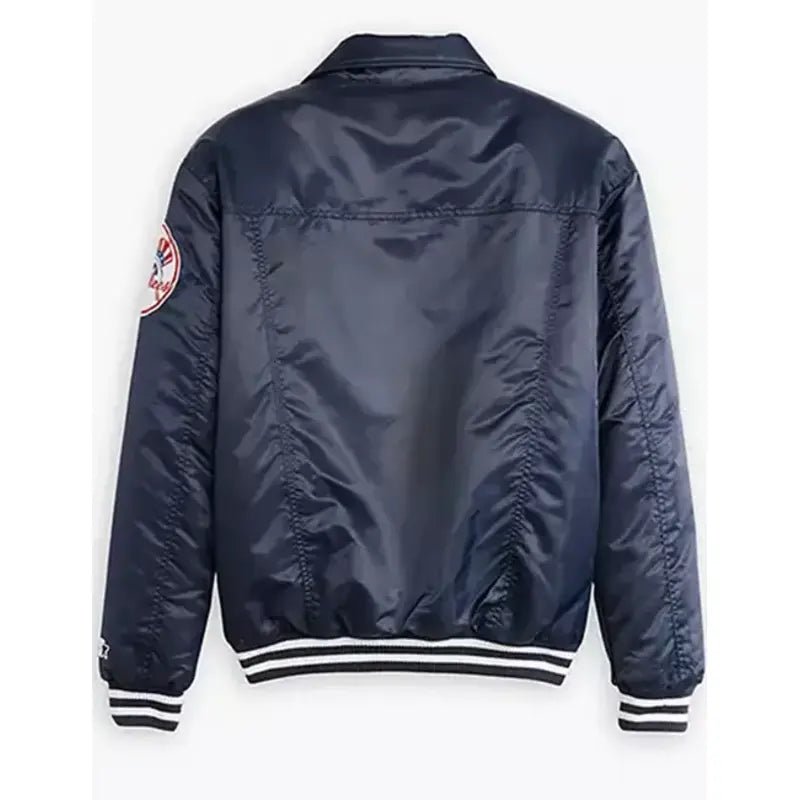Levis x Starter New York Yankees Satin Navy Blue Jacket Levis x Starter New York Yankees Satin Navy Blue Jacket Vintage Jacket