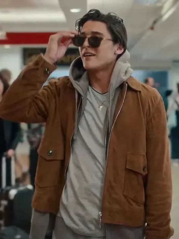 Liam Woodrum Brown Leather Jacket Geek Girl 2024 Liam Woodrum Brown Leather Jacket Geek Girl 2024 Max Jackets