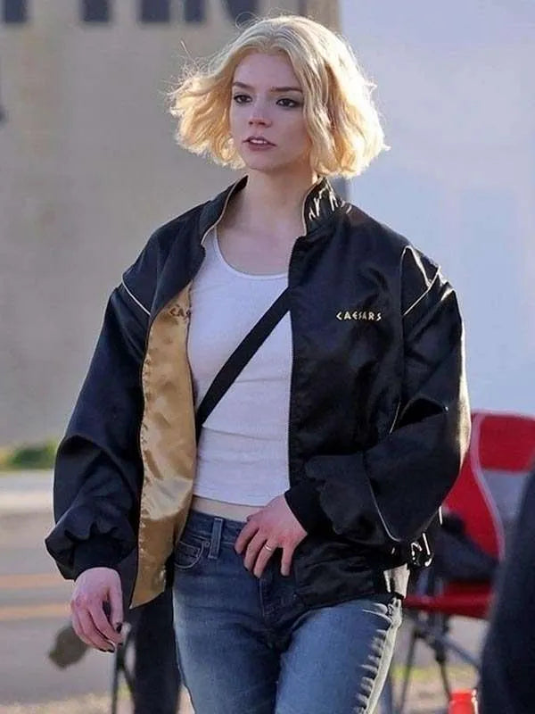 Lucky 2025 Anya Taylor-Joy Black Bomber Jacket Lucky 2025 Anya Taylor-Joy Black Bomber Jacket Max Jackets