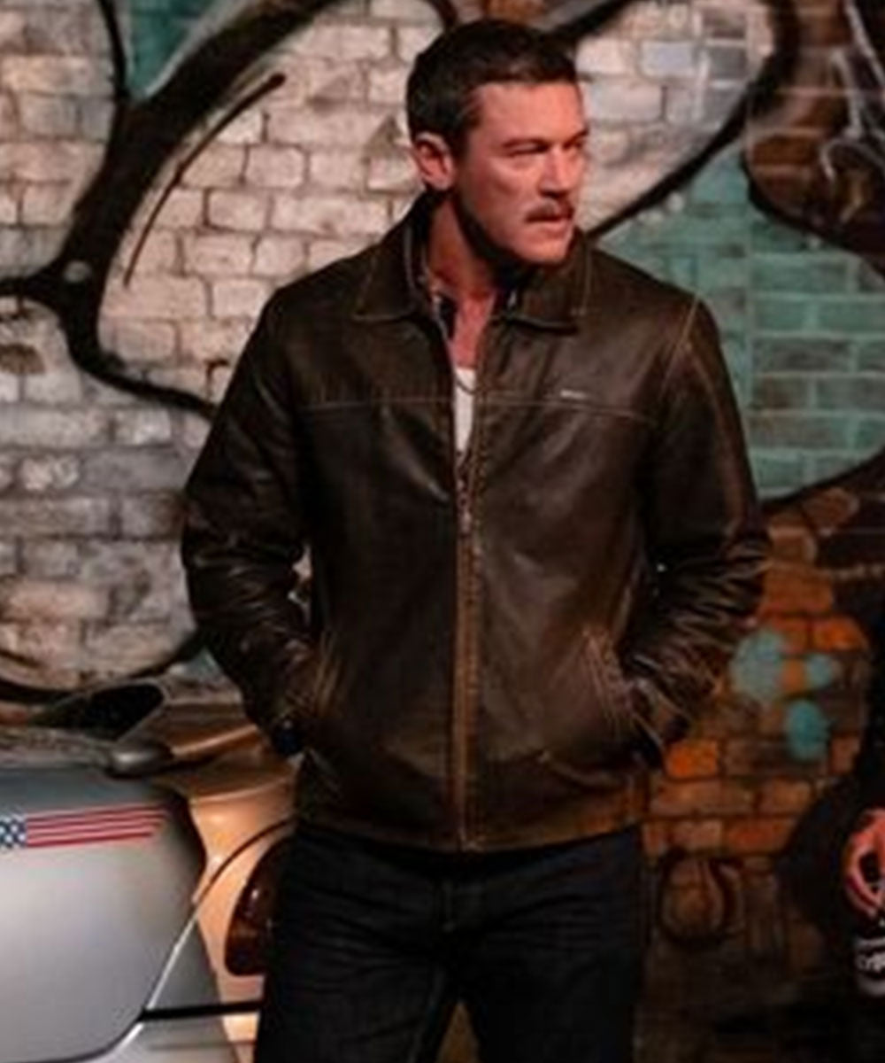 5lbs of Pressure Luke Evans Brown Leather Jacket 5lbs of Pressure Luke Evans Brown Leather Jacket Max Jackets