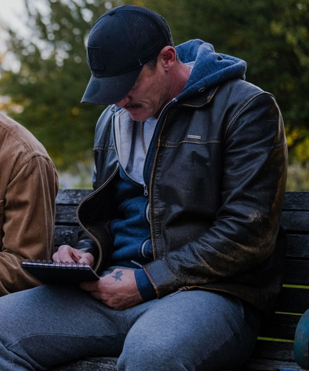 5lbs of Pressure Luke Evans Brown Leather Jacket 5lbs of Pressure Luke Evans Brown Leather Jacket Max Jackets
