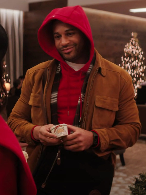 Meet Me Next Christmas 2024 Devale Ellis Suede Leather Jacket Meet Me Next Christmas 2024 Devale Ellis Suede Leather Jacket Max Jackets