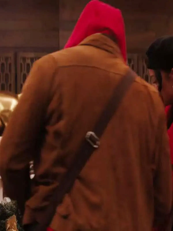 Meet Me Next Christmas 2024 Devale Ellis Suede Leather Jacket Max Jackets