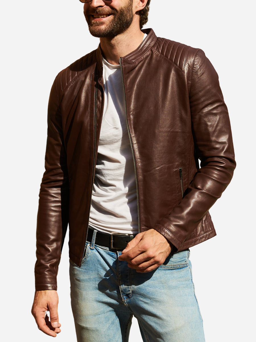 Jackson Casual Brown Leather Motorcycle Jacket Jackson Casual Brown Leather Motorcycle Jacket Max Jackets