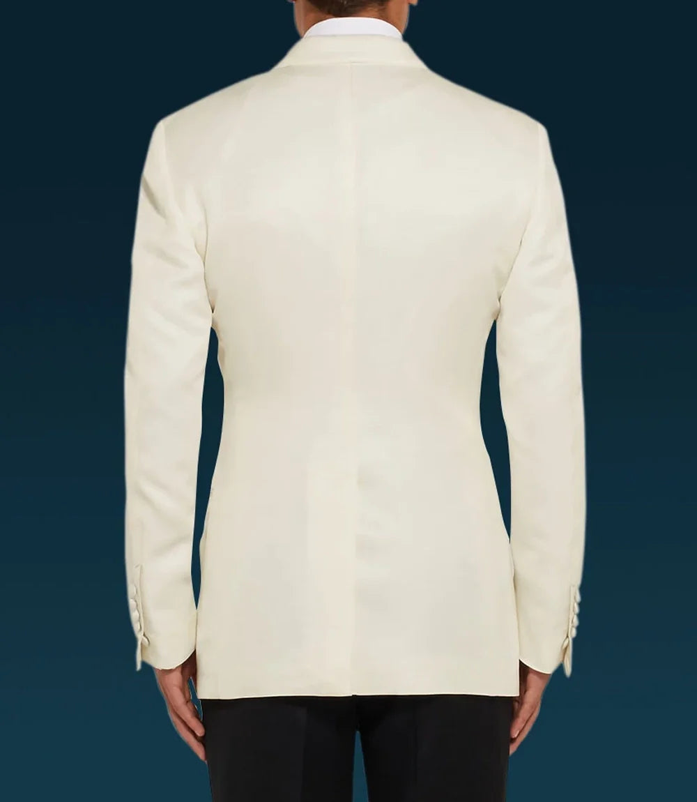 Men's Ivory Peak Lapel Two Button Dinner Jacket