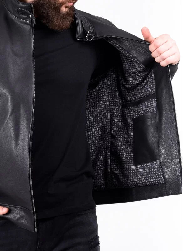 MENS GENUINE LEATHER BIKER JACKET MENS GENUINE LEATHER BIKER JACKET Max Jackets