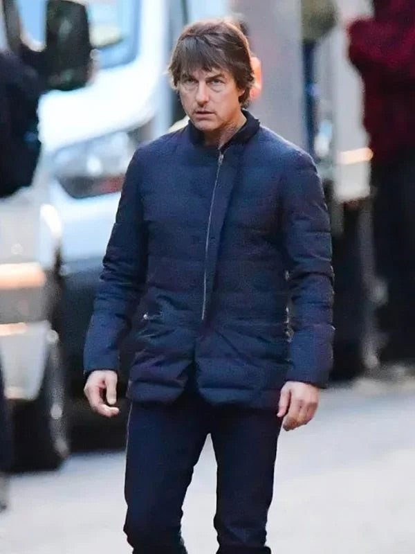 Mission Impossible 8 Tom Cruise Blue Puffer Jacket Mission Impossible 8 Tom Cruise Blue Puffer Jacket Max Jackets
