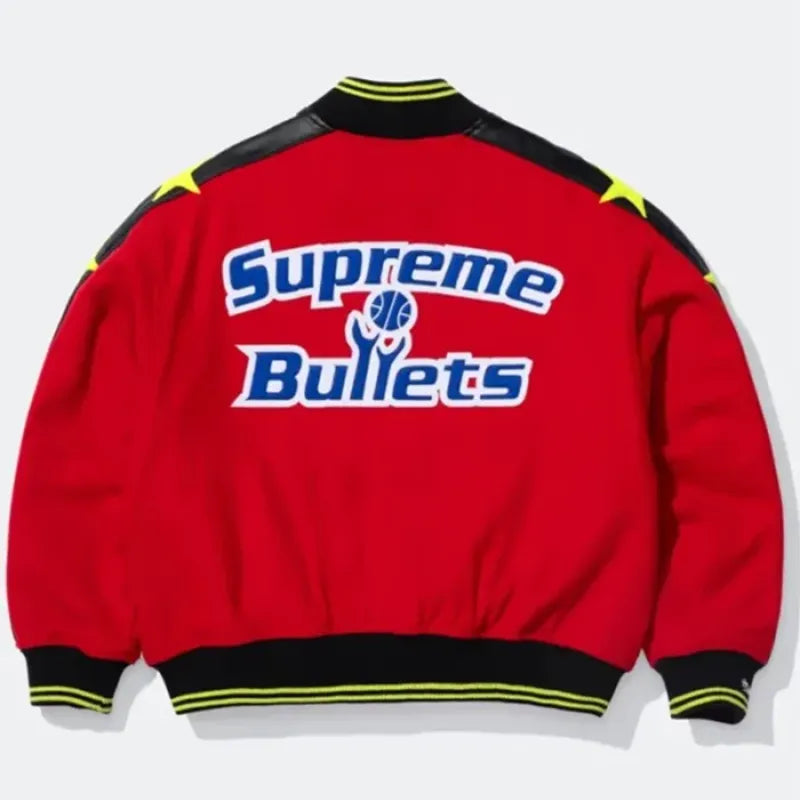 Mitchell & Ness x Supreme Bullets Red Jacket