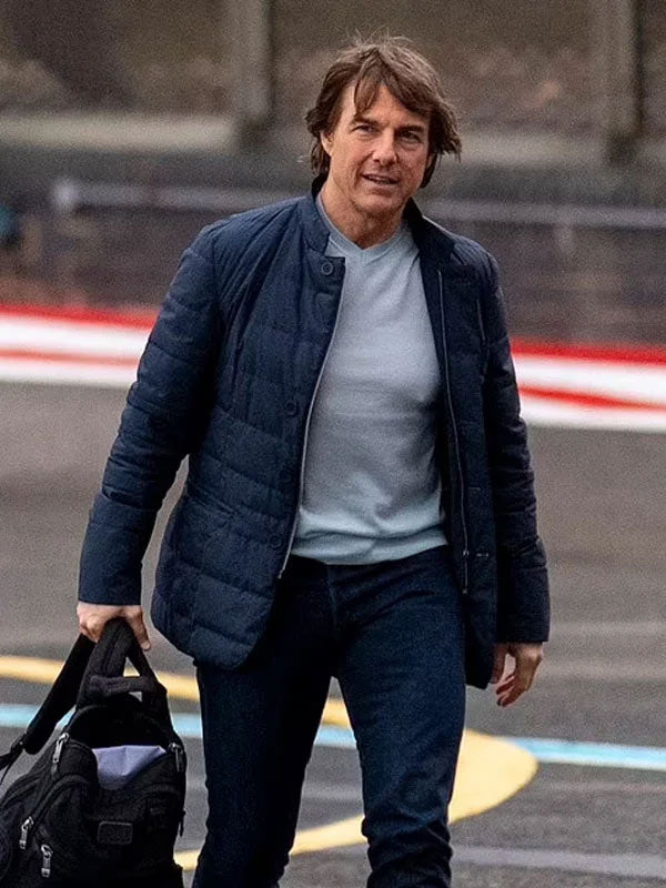 Mission Impossible 8 Tom Cruise Blue Puffer Jacket Mission Impossible 8 Tom Cruise Blue Puffer Jacket Max Jackets