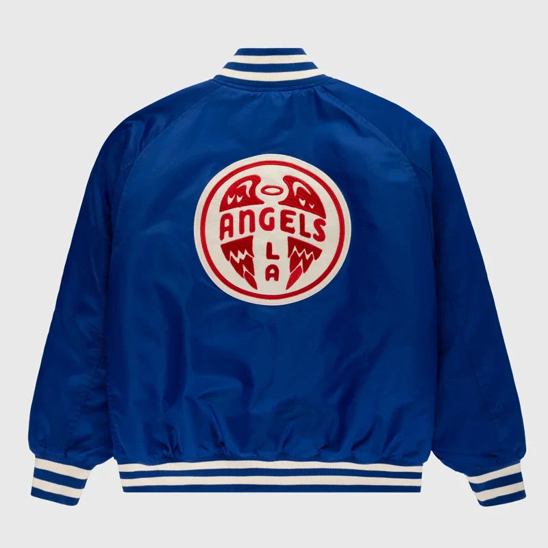 PCL LA Angels Royal Varsity Satin Jacket