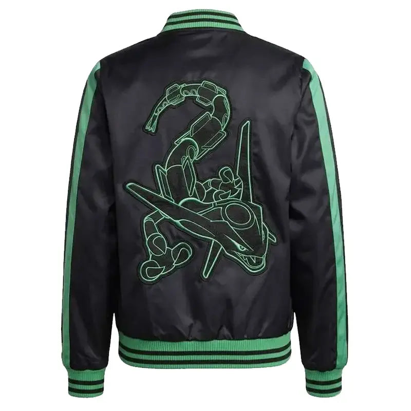 Pokemon Rayquaza Black Varsity Jacket