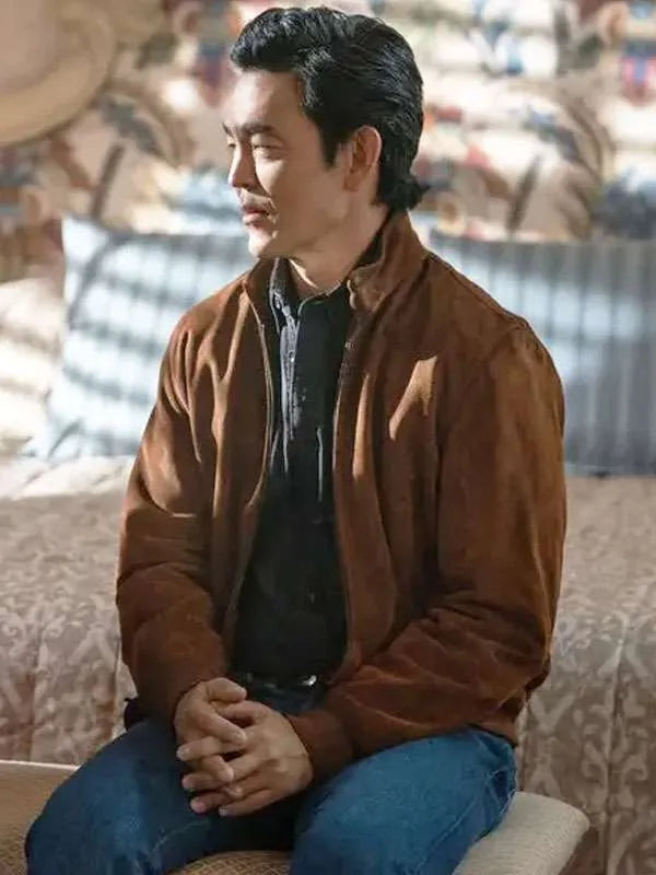 Poker Face S02 John Cho Brown Suede Leather Jacket Max Jackets