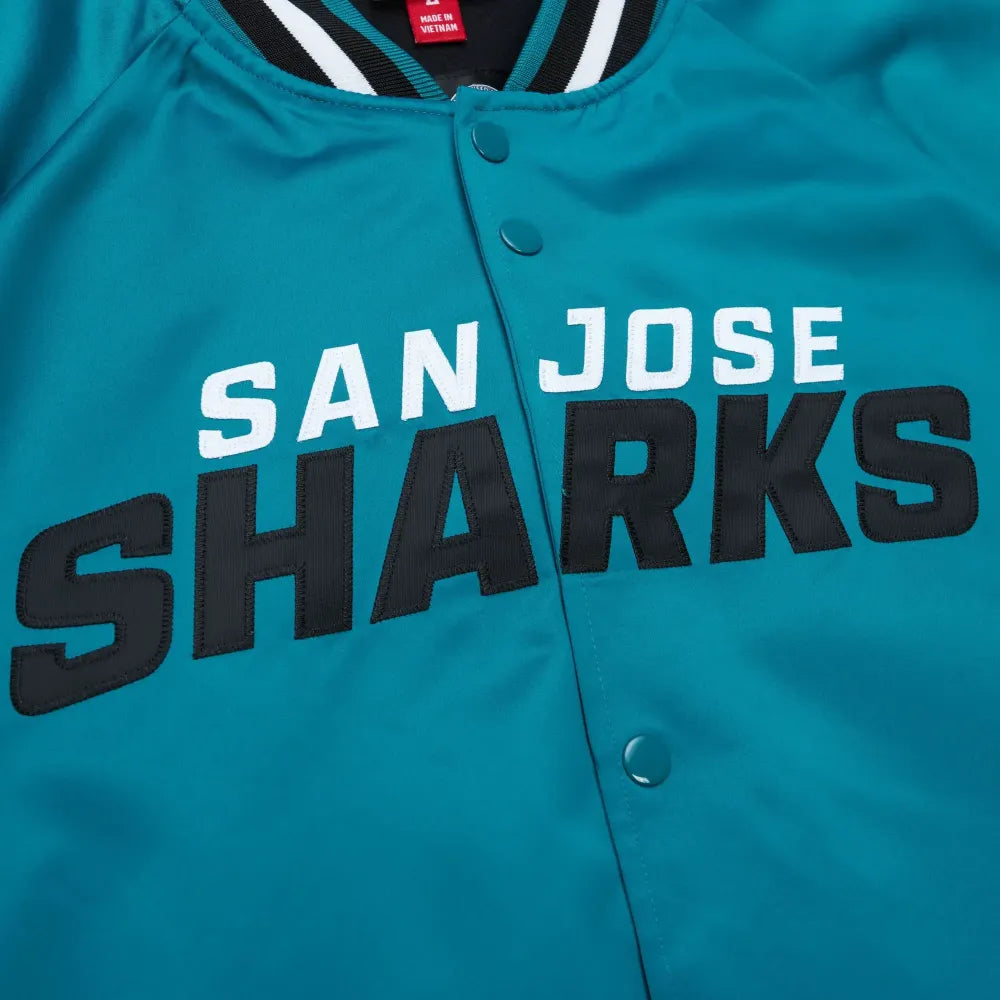 San Jose Sharks Current Logo Sky Blue Varsity Jacket Max Jackets