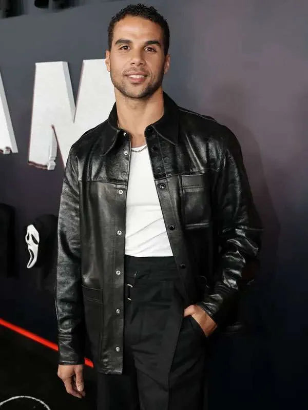 Mason Gooding Scream 7 2026 Premiere Leather Jacket