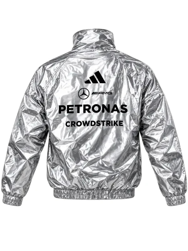 Re-Creation Adidas x Mercedes-AMG Petronas F1 Team metallic silver jacket