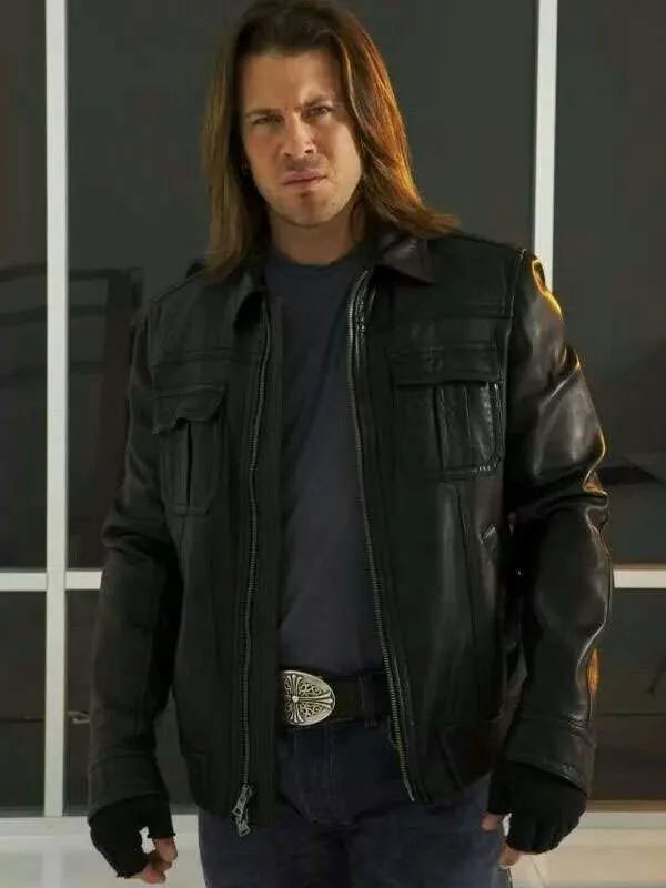 Eliot Spencer Leverage Redemption Black Leather Jacket Eliot Spencer Leverage Redemption Black Leather Jacket Max Jackets