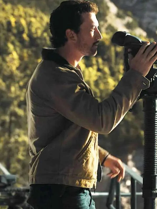 Miles Teller The Gorge 2025 Brown Jacket Max Jackets