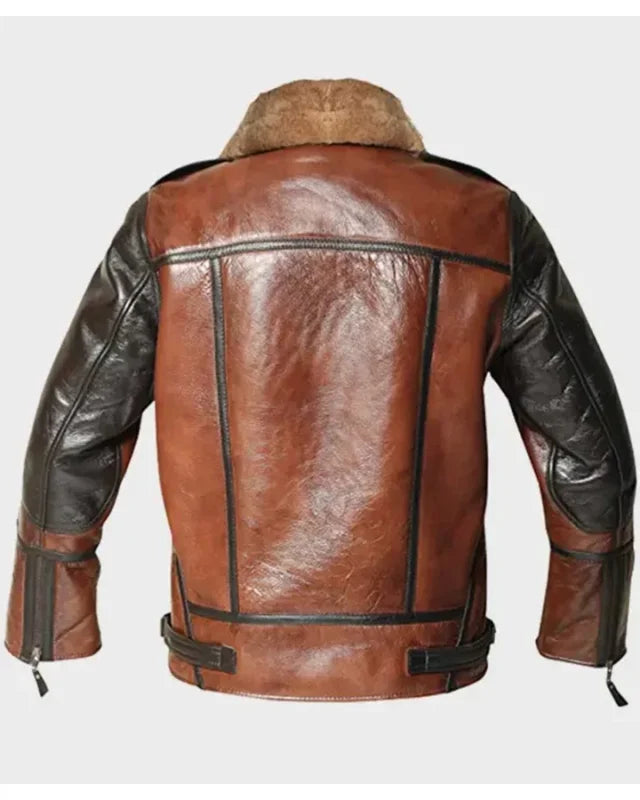 Thompson Distressed Shearling Aviator SF Jacket Max Jackets