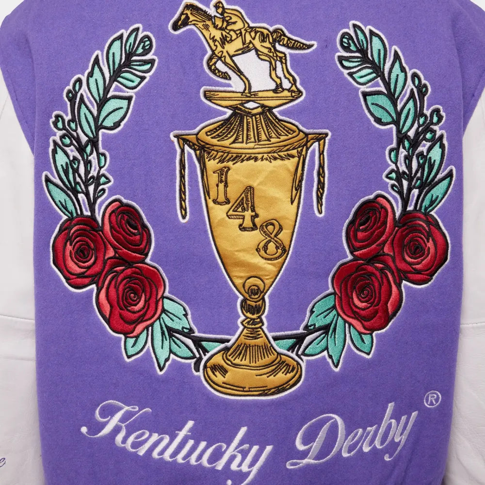 World Champs Homme Femme Letterman Purple & White Varsity Jacket World Champs Homme Femme Letterman Purple & White Varsity Jacket Max Jackets