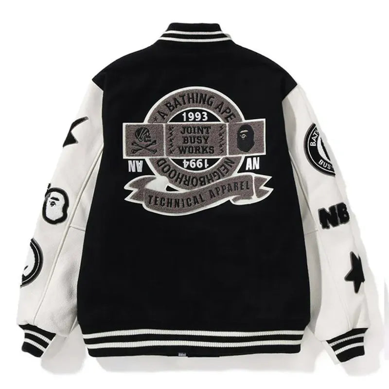 Bape Neighborhood Varsity Jacket