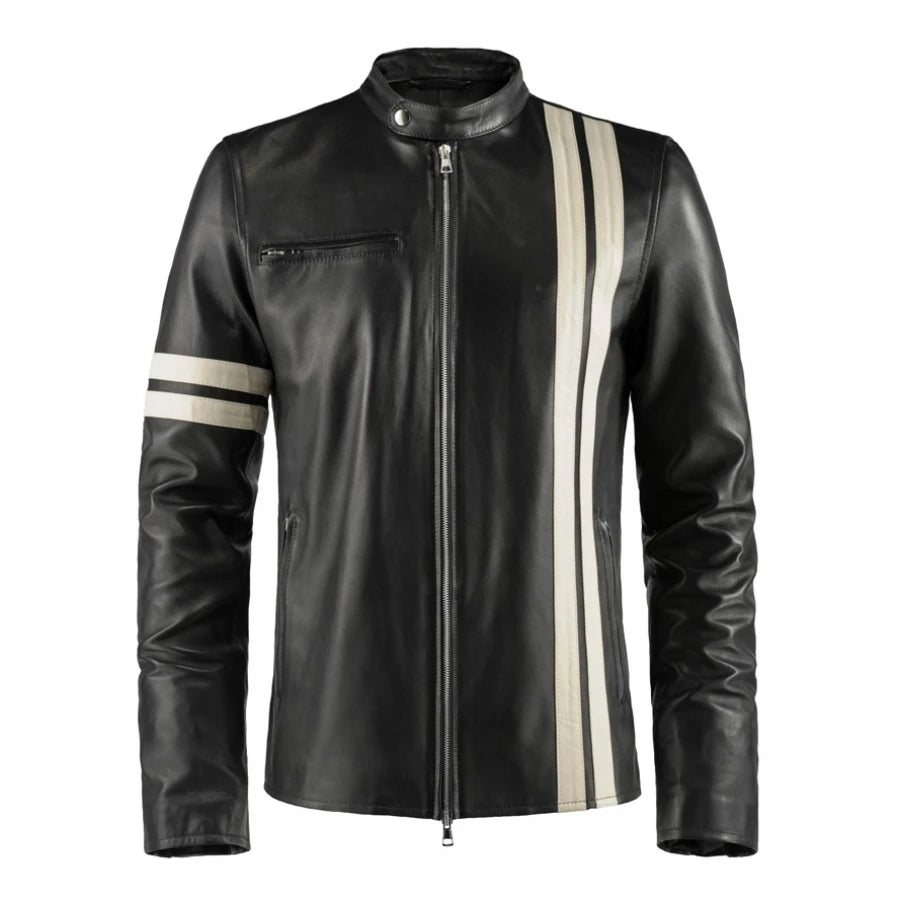 John Tanner Driver Black Leather Jacket Max Jackets